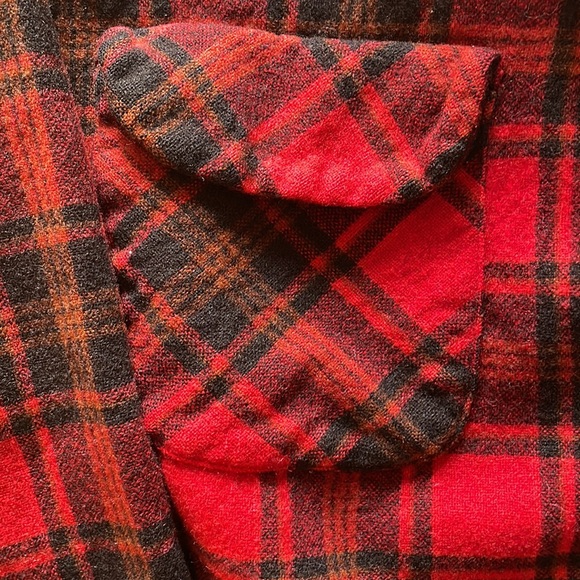 Vintage Pendleton 60’s wool XL as for Maison Margiela plaid 🧡 shirt  flannel - Picture 5 of 6